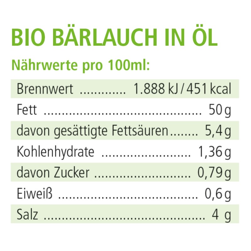 BIO Bärlauch in Öl