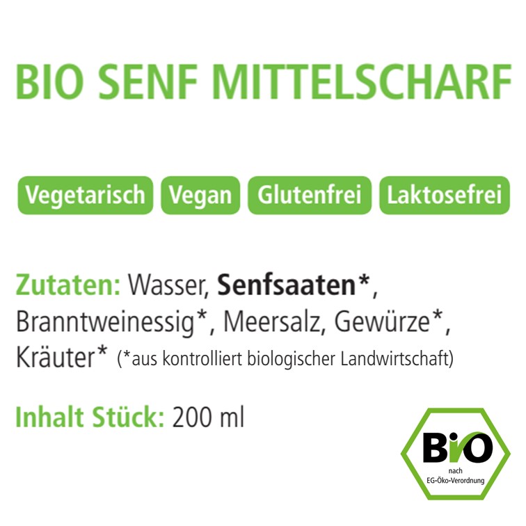 BIO Senf mittelscharf
