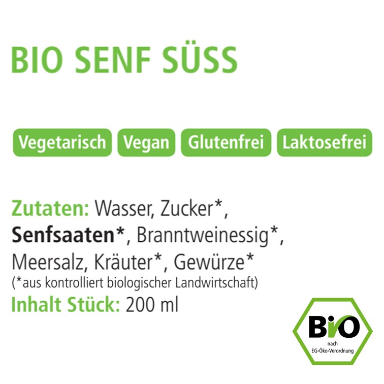 BIO Senf süß