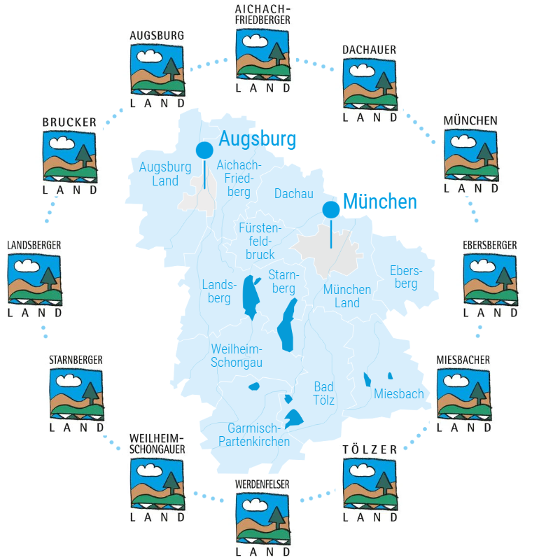 unser land netzwerkkarte region